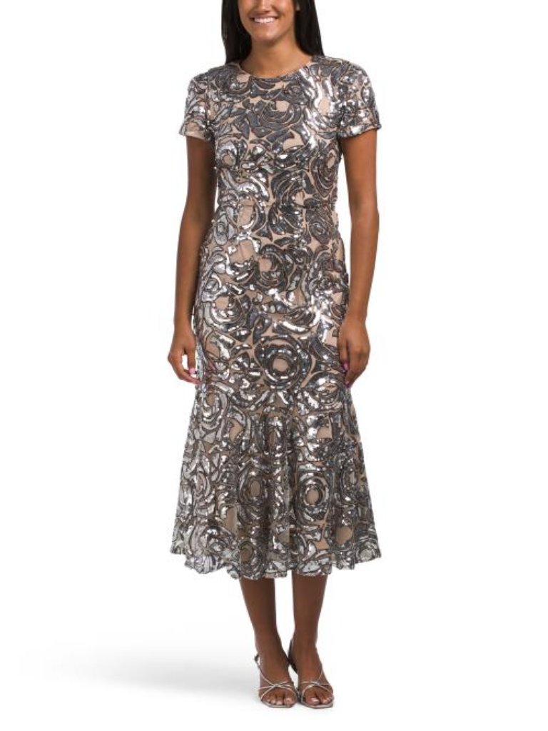 Sam Edelman Sequin Rose Maxi Dress